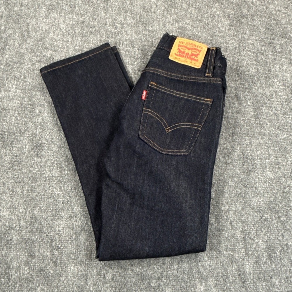 Levis 511 Slim Jeans Boys Size 12 Reg Dark Wash Indigo Denim 511-847